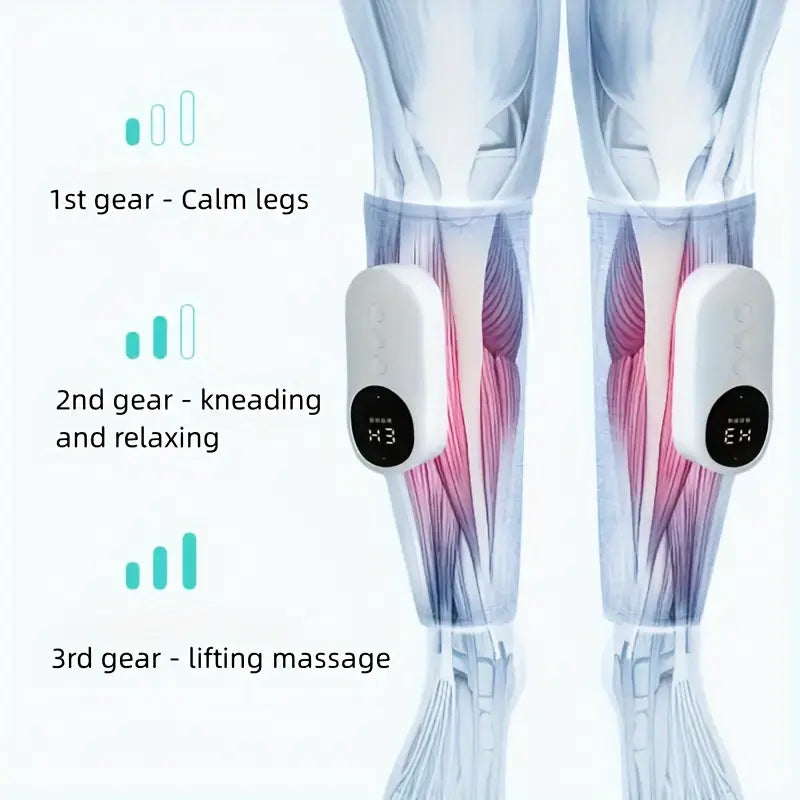 Rechargeable Leg & Calf Massager with Heat Therapy.