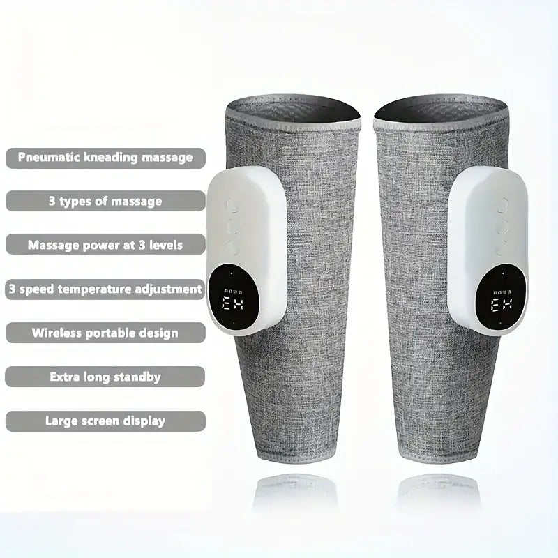 Rechargeable Leg & Calf Massager with Heat Therapy.
