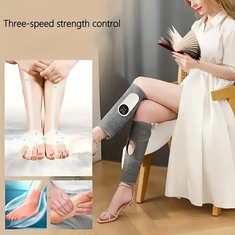 Rechargeable Leg & Calf Massager with Heat Therapy.